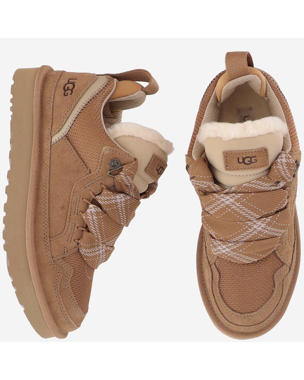 Ugg Brown Lowmel Leather Sneakers