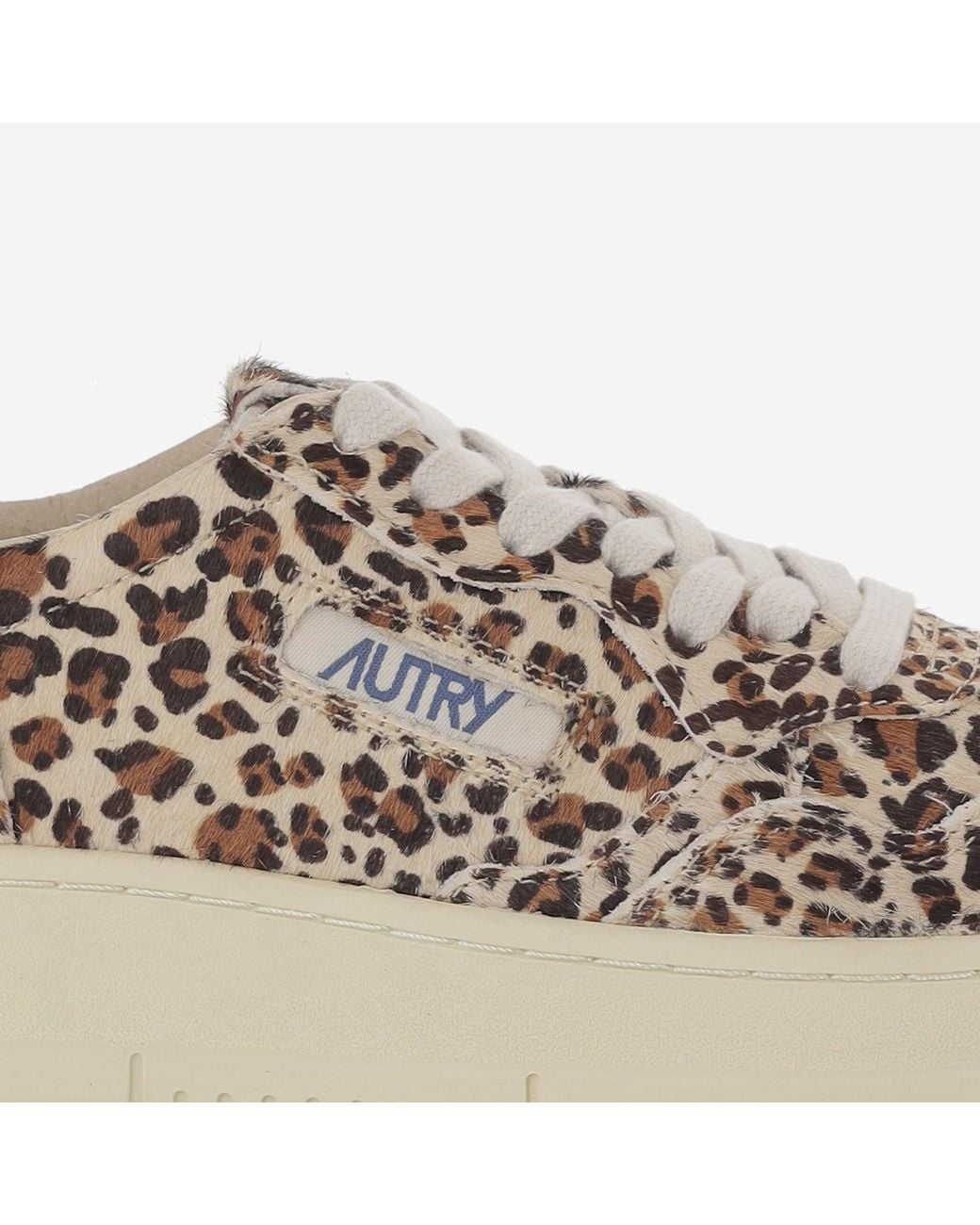 Autry Gray Sneakers Medalist Low Pony Skin Cow Leather Trainers