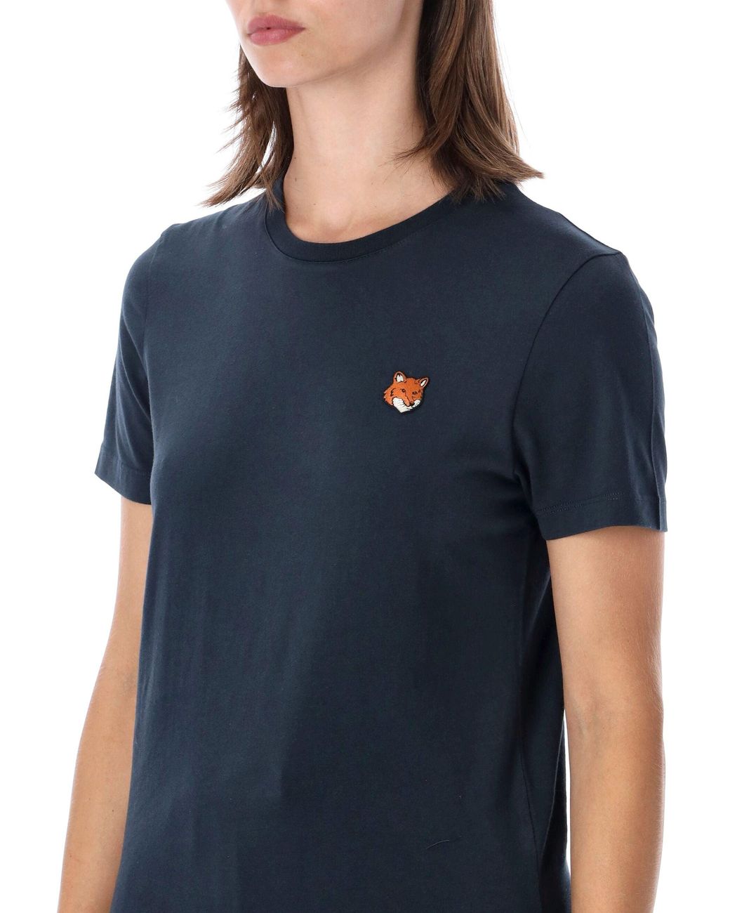 Maison Kitsuné Blue Fox Patch Crewneck T-Shirt