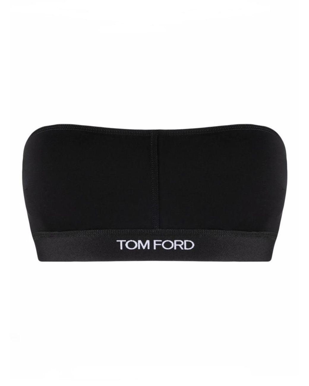 Tom Ford Black Signature Logo Top Bra For