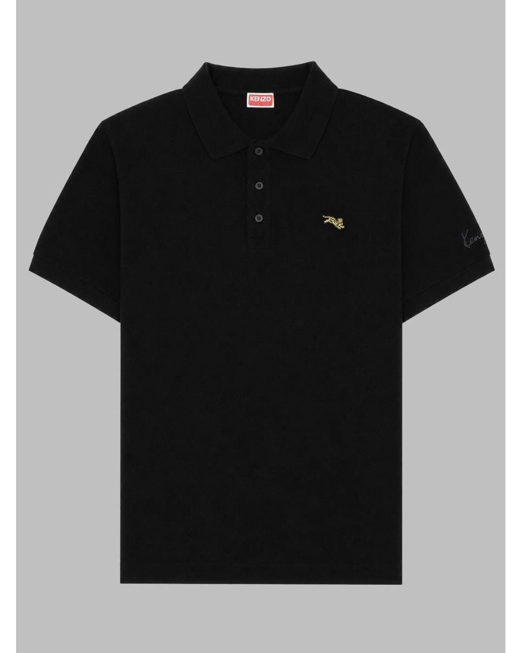 KENZO Black Polo "Jumping Tiger"