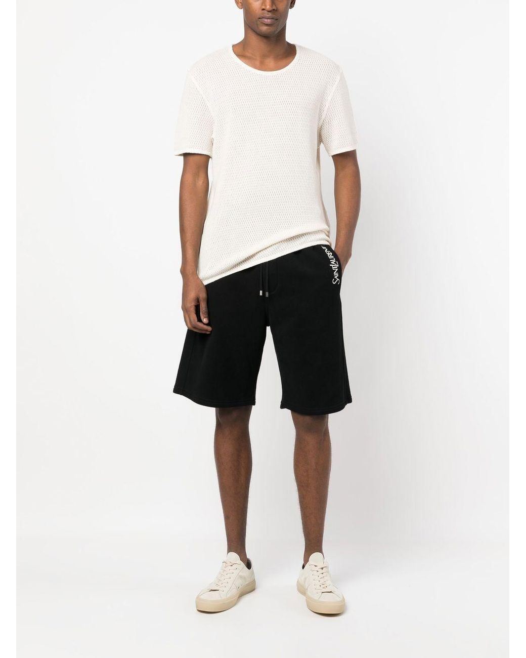 Saint Laurent Black Bermuda for men
