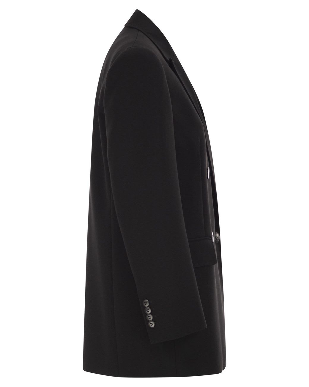 Max Mara Black Maxmara Studio Mstbaobab – Double-Breasted Triacetate And Polyester Blazer