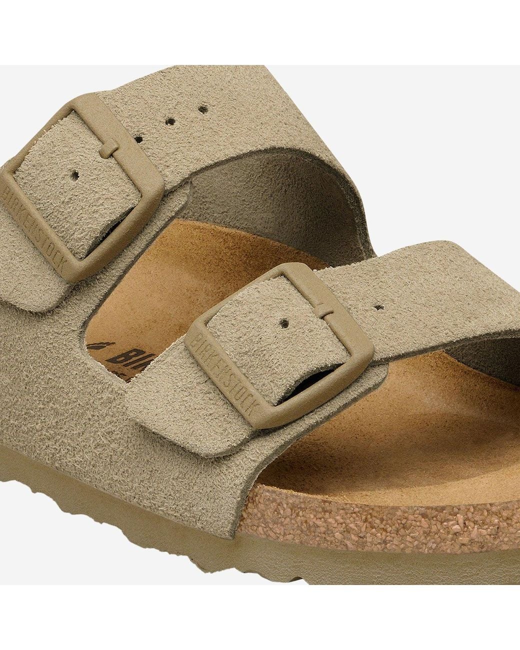 Birkenstock Natural Arizona Suede Sandals