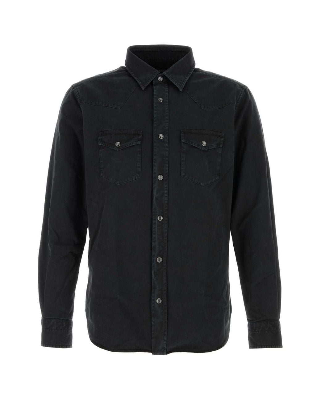 Tom Ford Black Peach Twill Slim Fit Western Shirt for men
