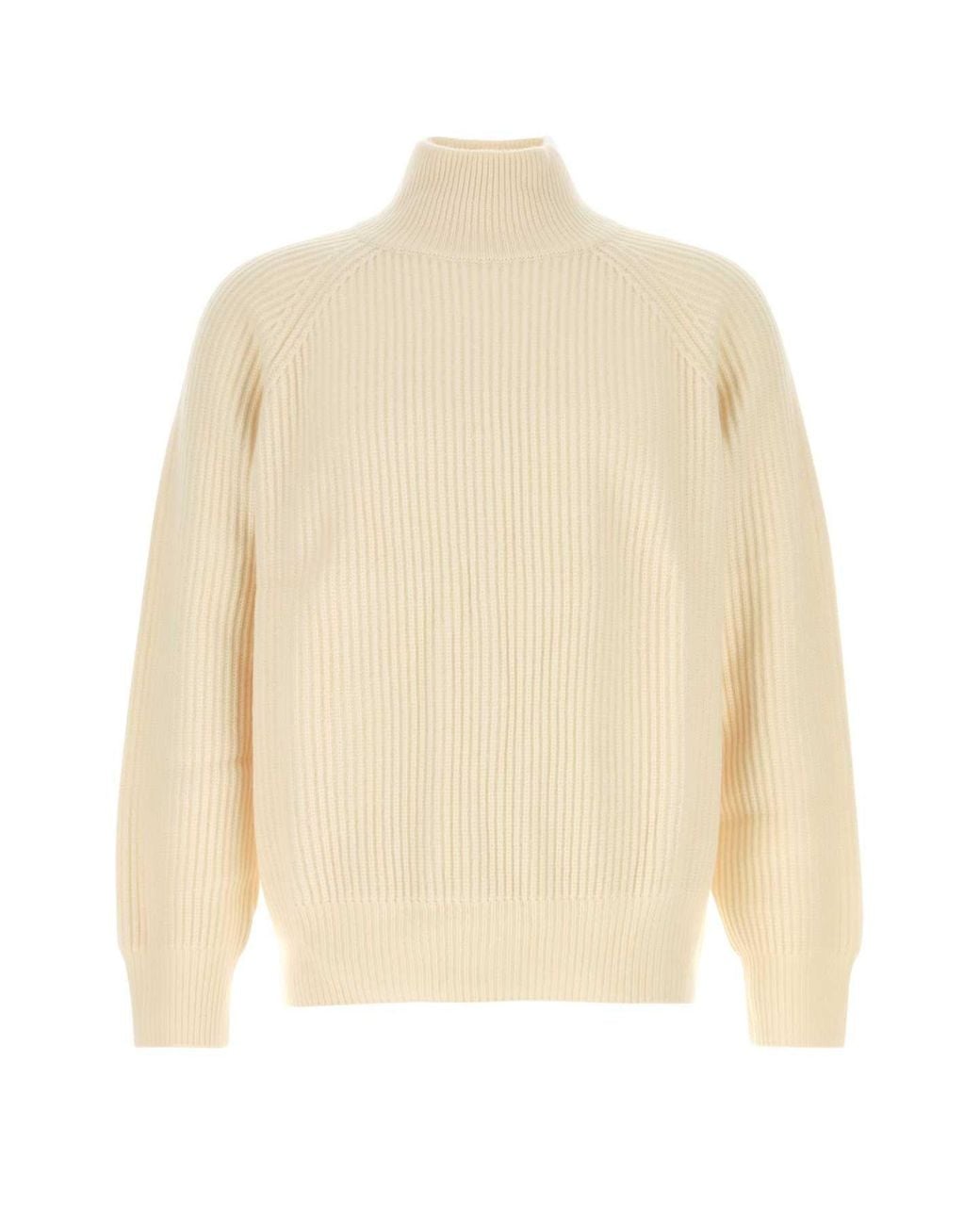 LeKasha Natural Ivory Cashmere Lette Sweater for men
