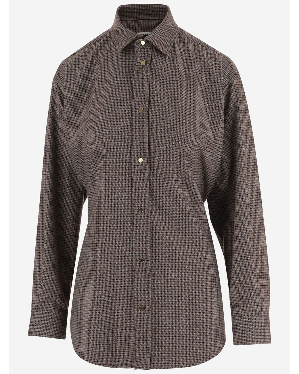 DARKPARK Brown Shirt Viscose Blend Check Polyester