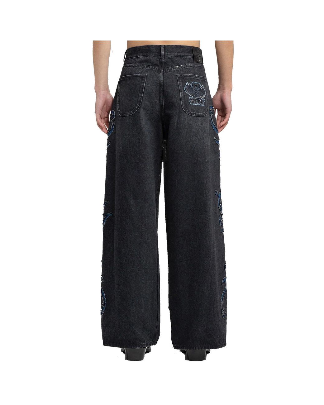 Off-White c/o Virgil Abloh Black Off Denim Flared Jeans for men