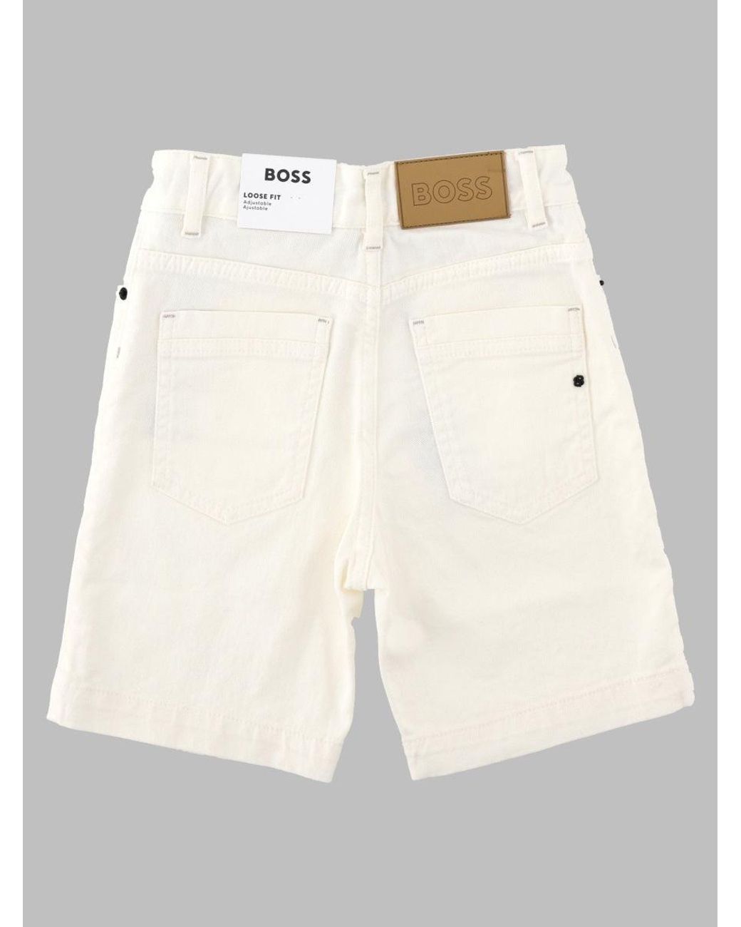 Boss Natural Boys' Cotton-Blend Shorts With Stretch & Lined Comfort