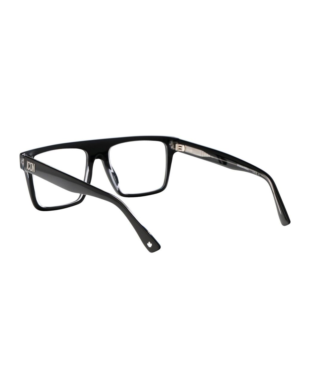 DSquared² Black Crystal Acetate Glasses for men