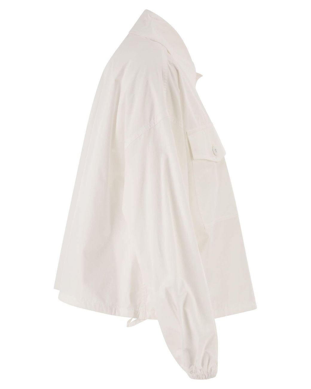 Weekend by Maxmara White Weekend Maxmara Wkiorigano – Cotton Shirt With Patch Pockets