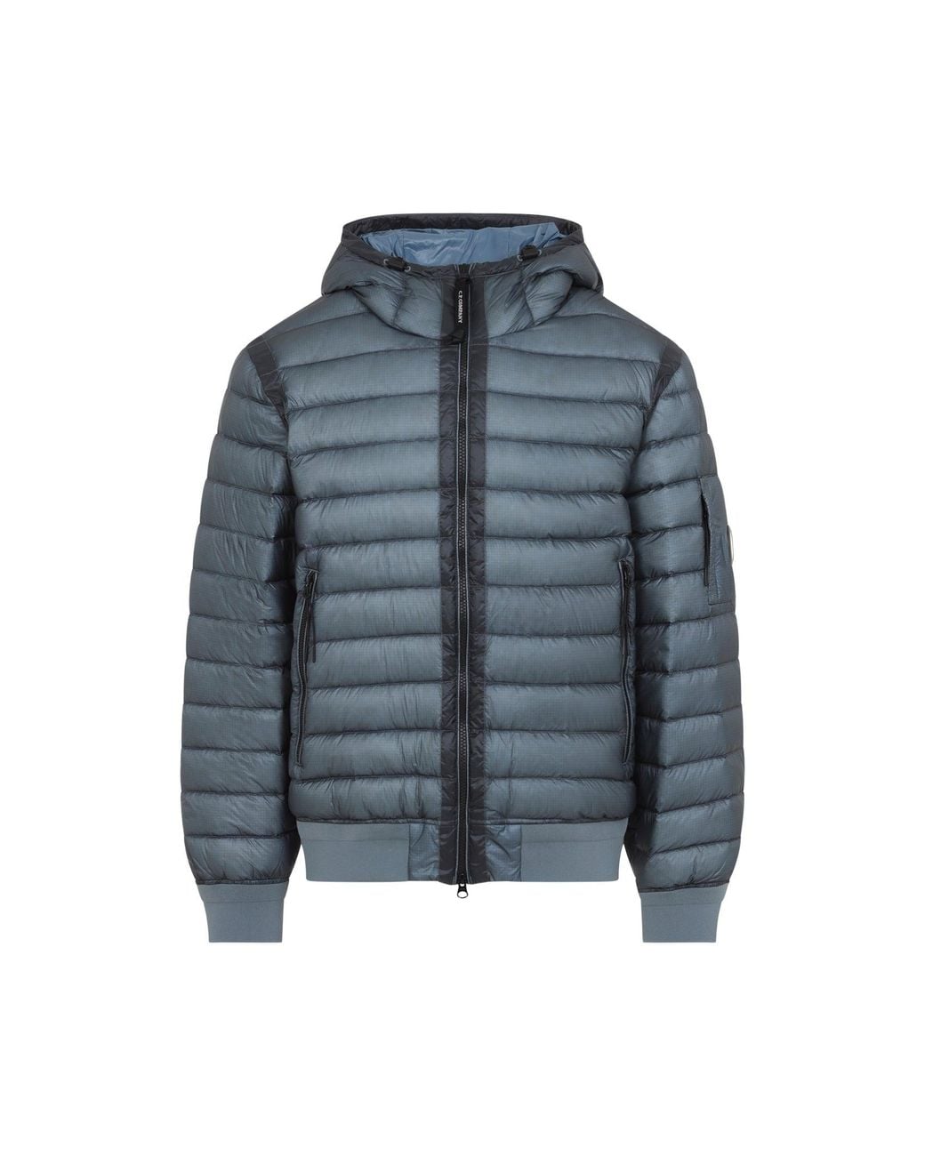 C P Company C.P.Company Orionblue Shell Hooded Lens Down Jacket for men
