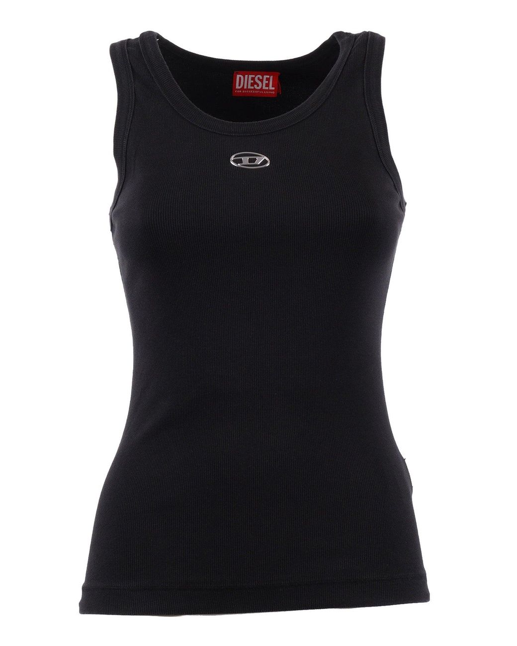 DIESEL Black Jersey Tops