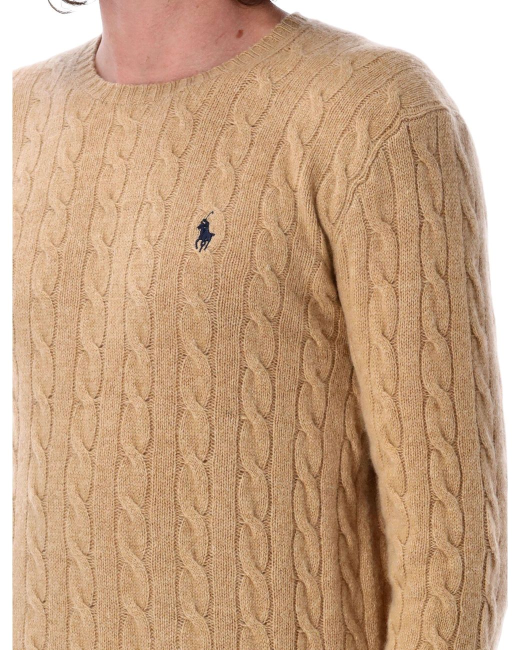 Polo Ralph Lauren Blue Cable Knit Sweater for men