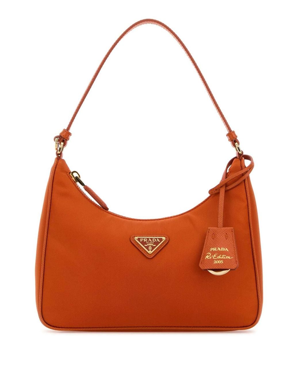 Prada Orange Re-Nylon Re-Edition 2005 Shoulder Bag
