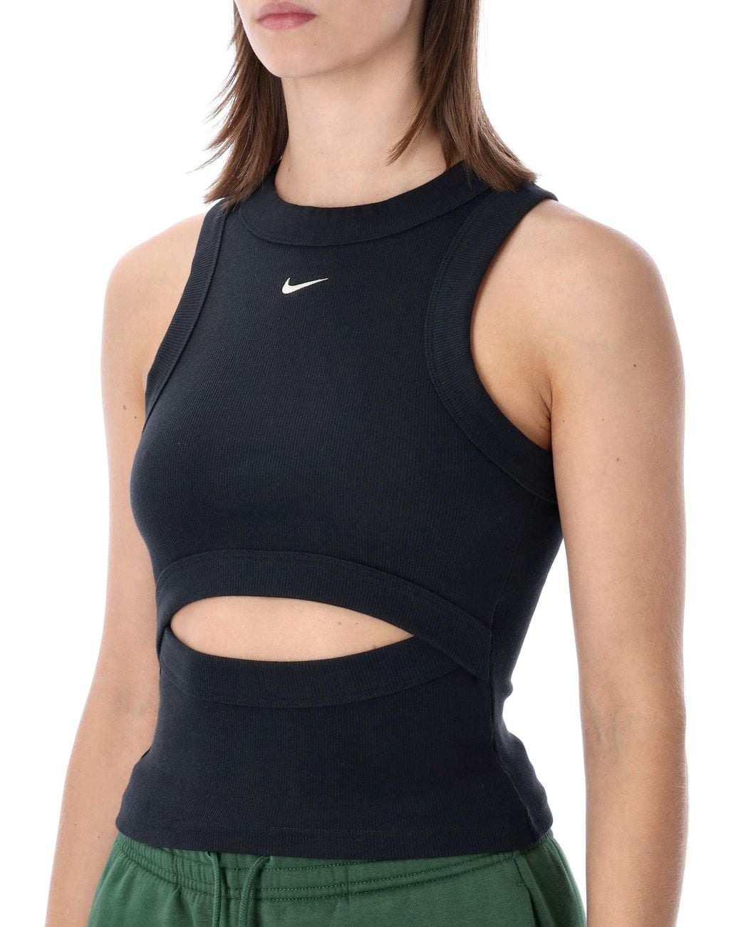 Nike Green Cut-Out Tank Top