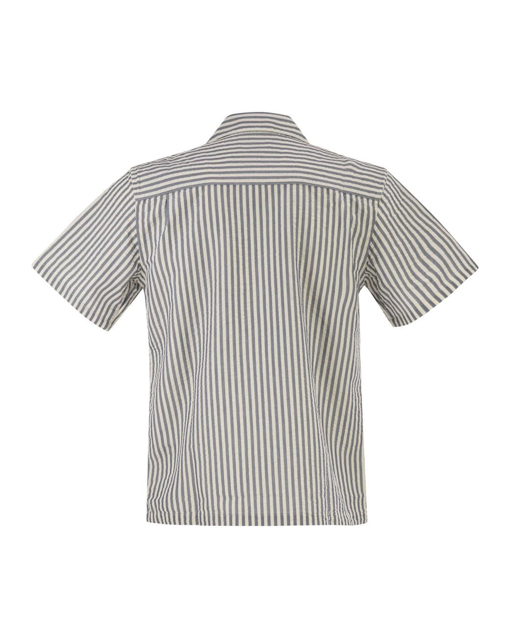 Carhartt Gray Striped Cotton Shirt