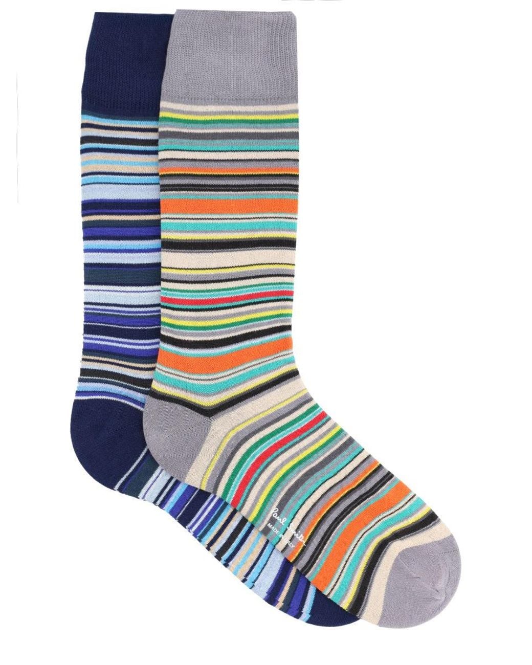 Paul Smith Blue 2-Pack Striped Socks for men