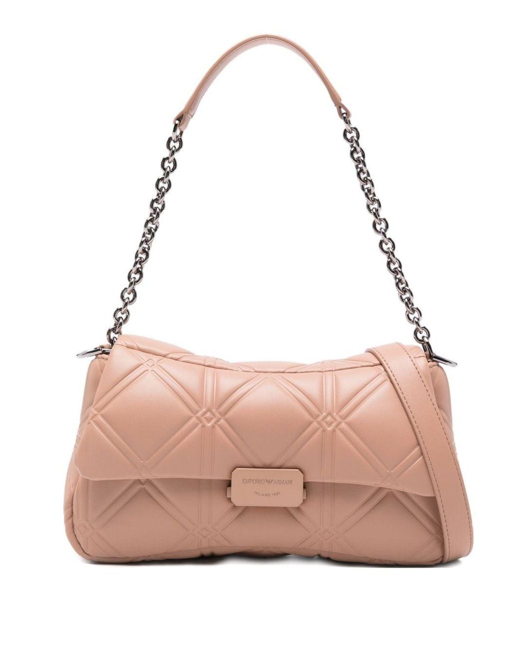 Emporio Armani Pink Medium Leather Shoulder Bag
