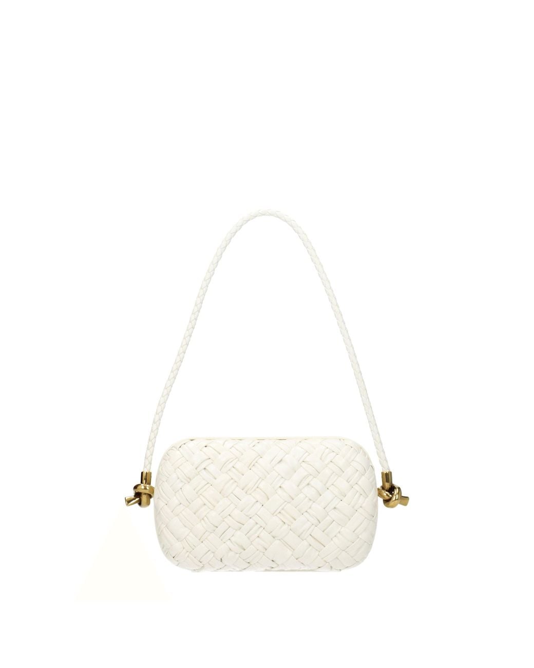 Bottega Veneta White Knot Shoulder Bags/Bone Leather