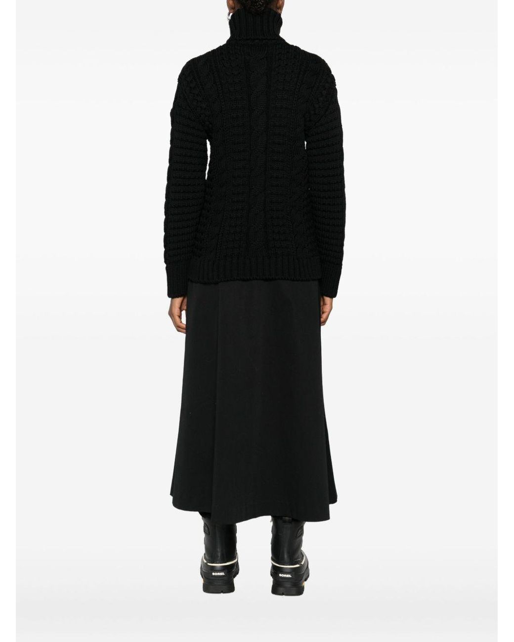 Moncler Genius Black Wool Turtle-Neck Sweater