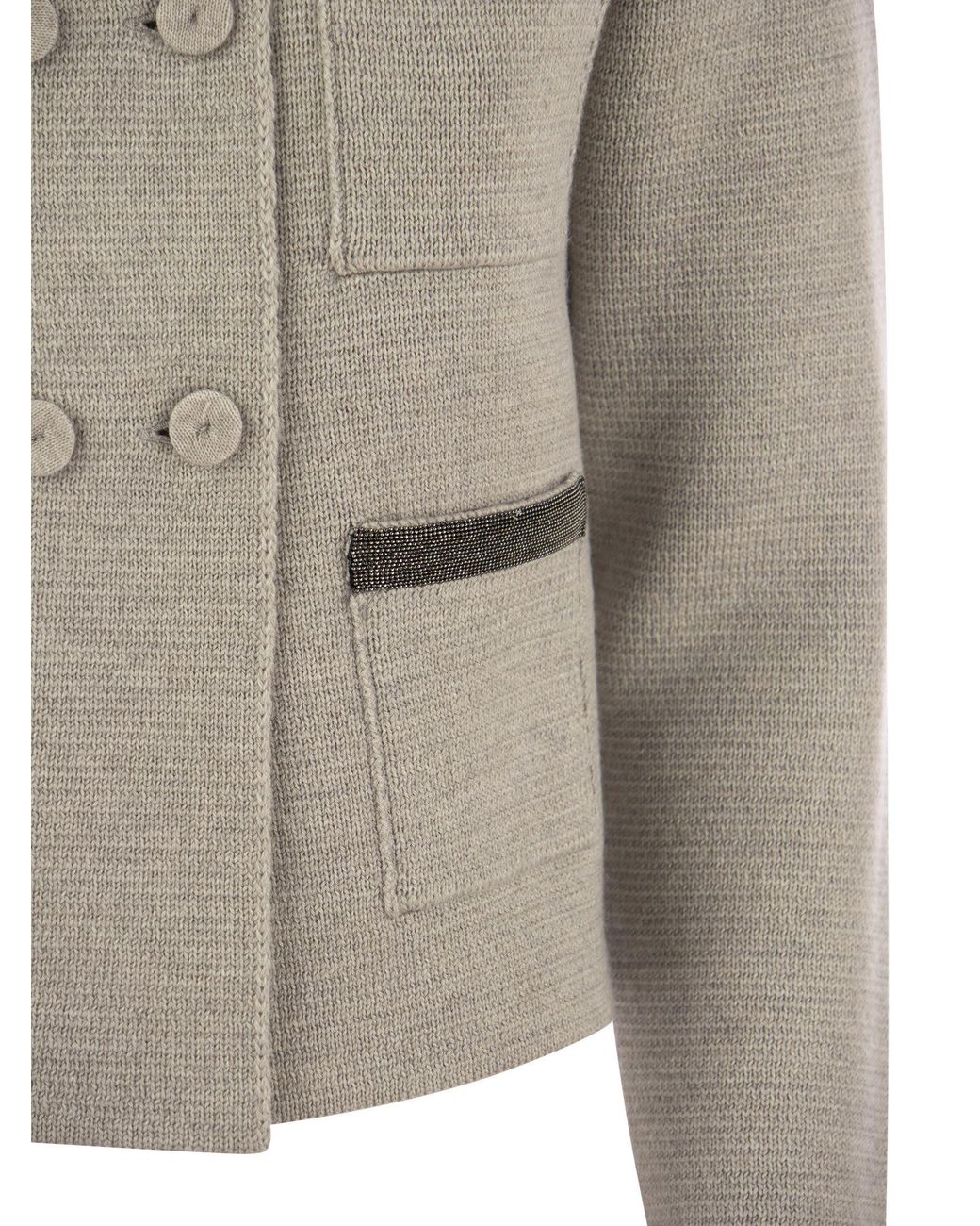 Fabiana Filippi Gray Merino Wool Jacket