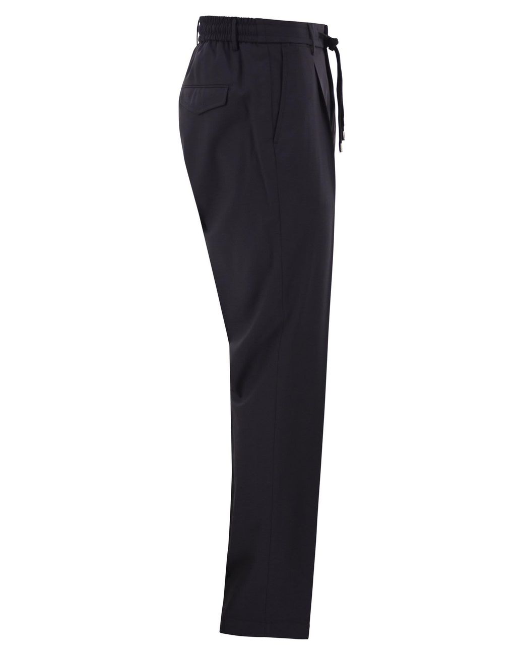 Peserico Blue Tailored Stretch Wool-Blend Jogger Trousers for men