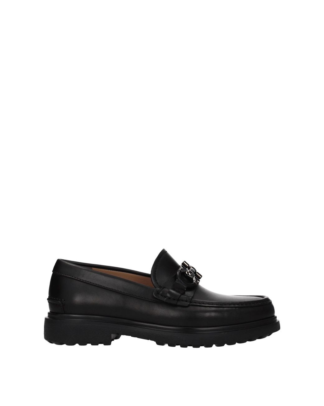 Ferragamo Black Ready Moccasins Leather