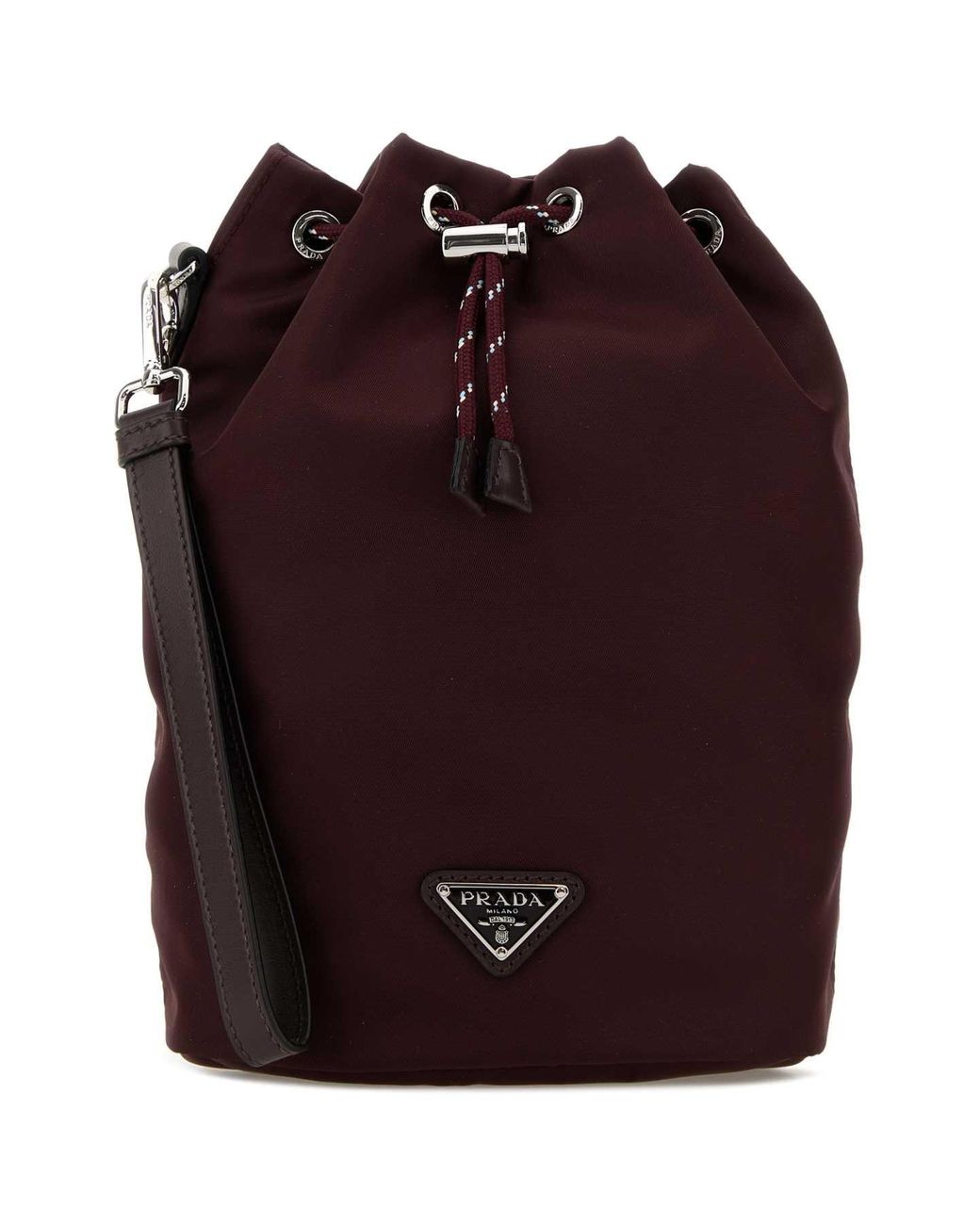 Prada Purple Burgundy Fabric Clutch for men