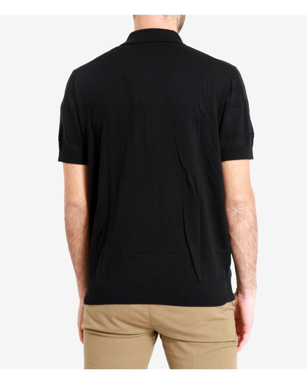 Paolo Pecora Black T Shirts And Polos