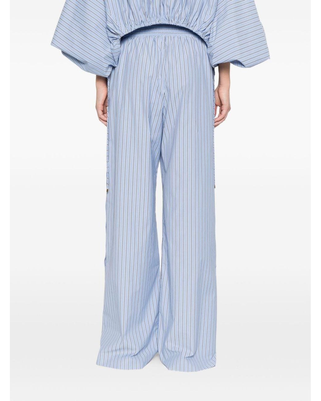 Zimmermann Blue Wide-Leg Trousers