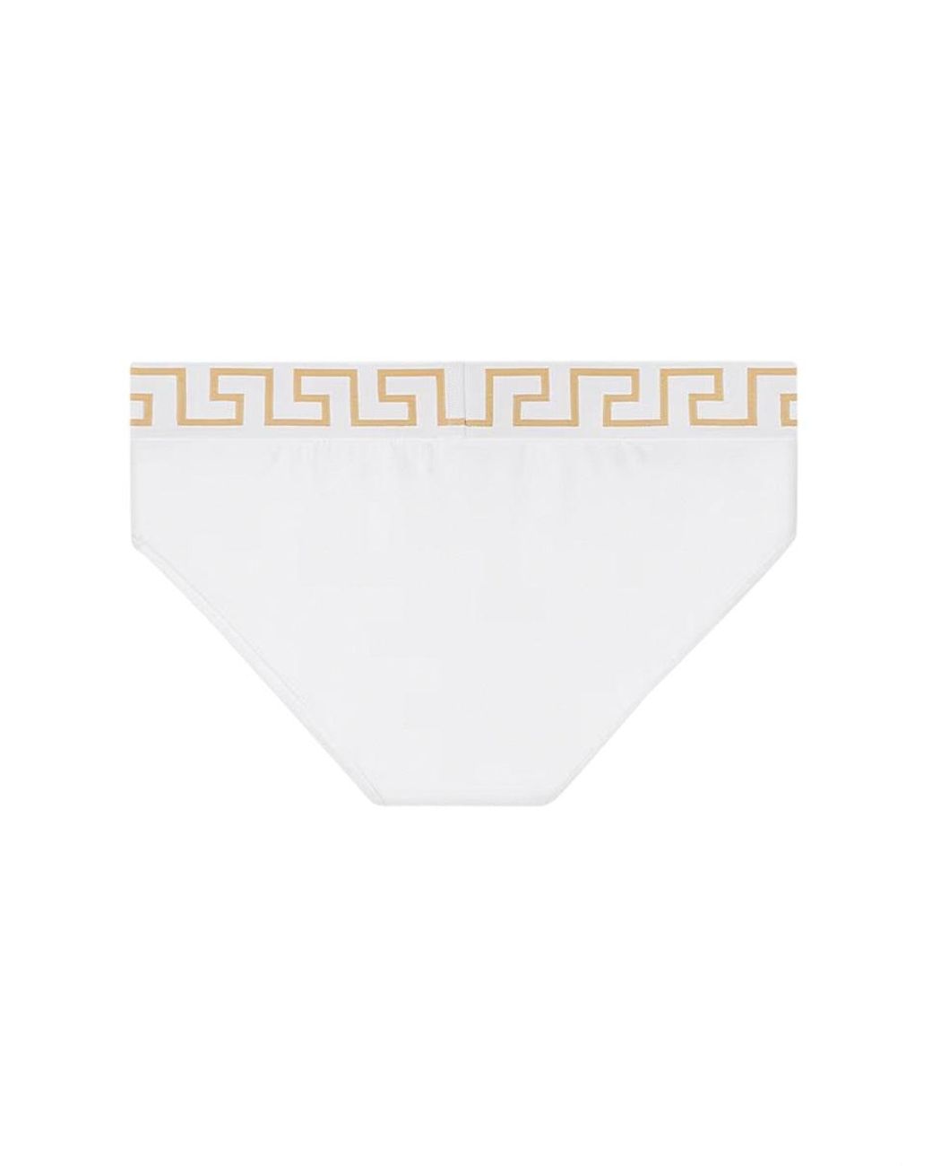 Versace White Slip With Greek
