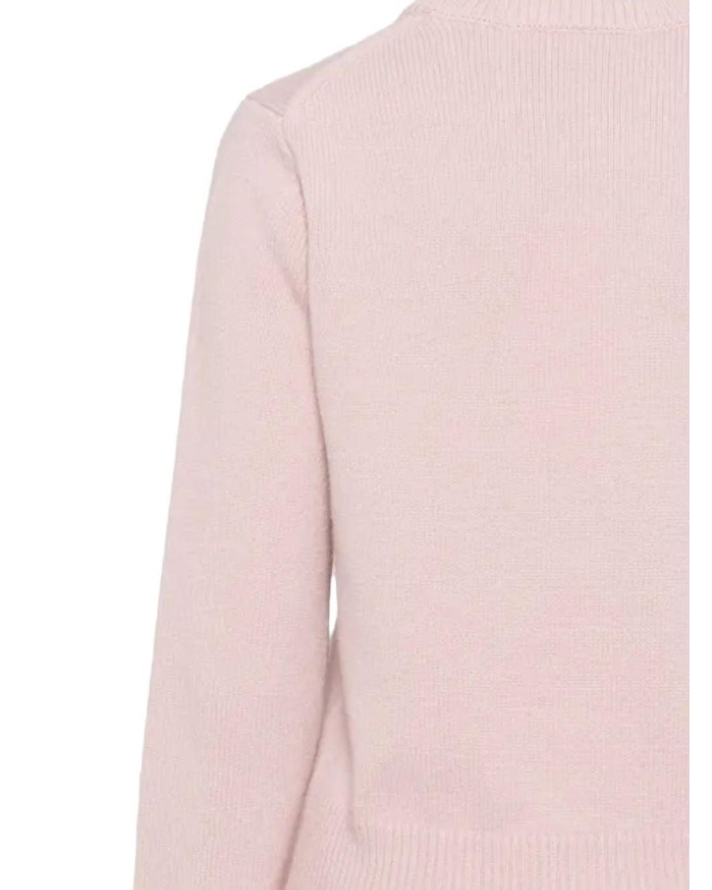 Maison Kitsuné Pink Fox Head Wool Crewneck Jumper