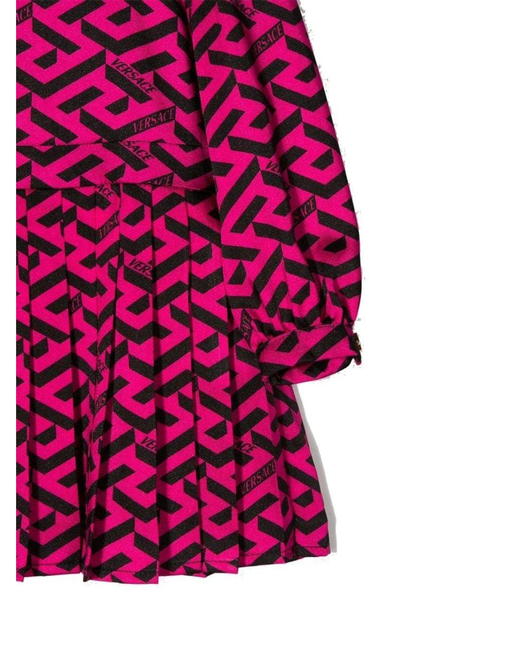 Versace Red "Greca Allover" Dress
