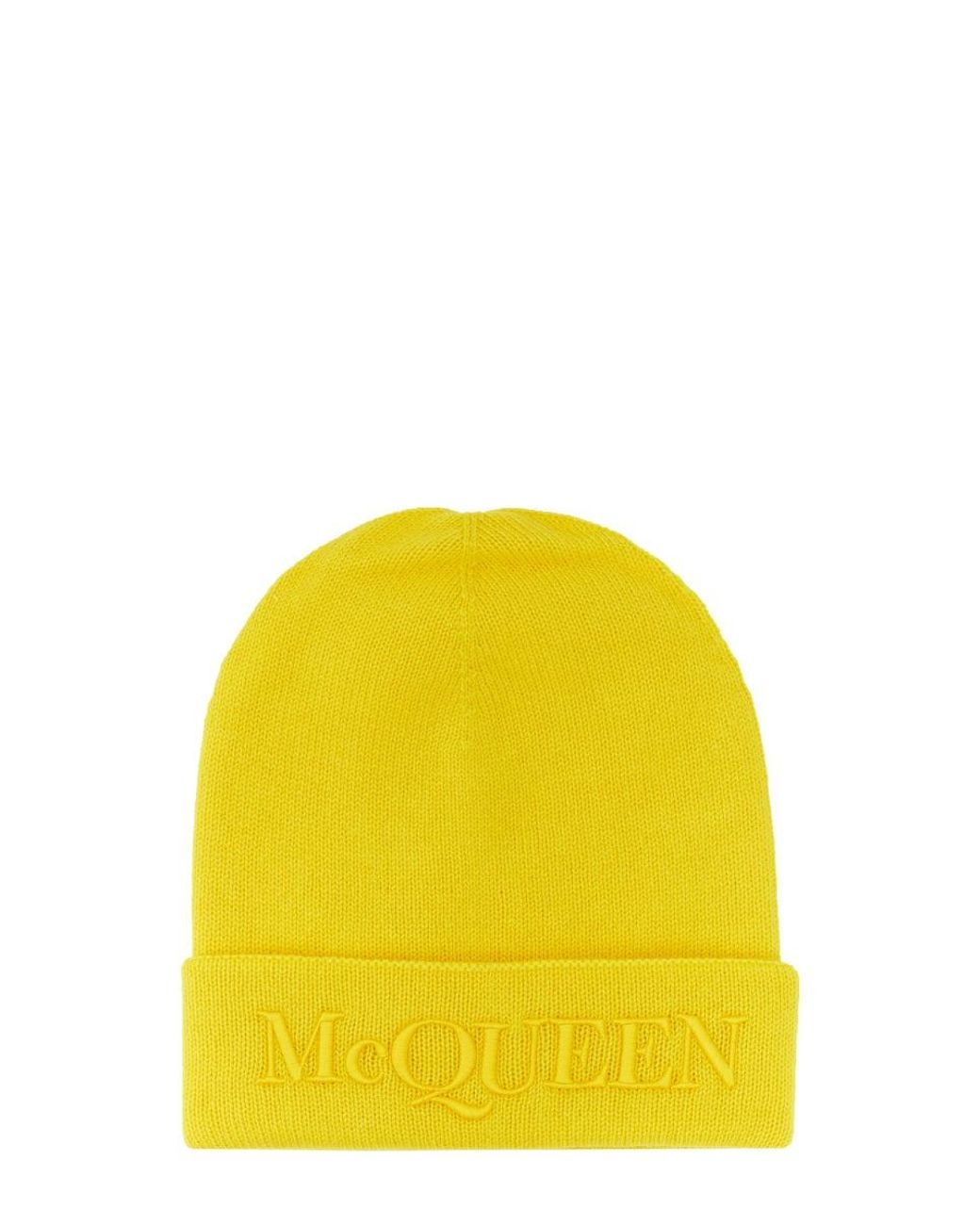 McQueen Yellow Hat With Logo for men