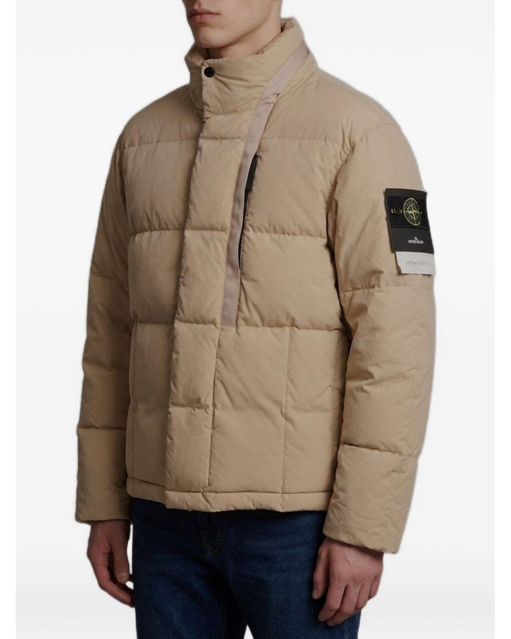 Stone Island Natural Nylon Down Jacket