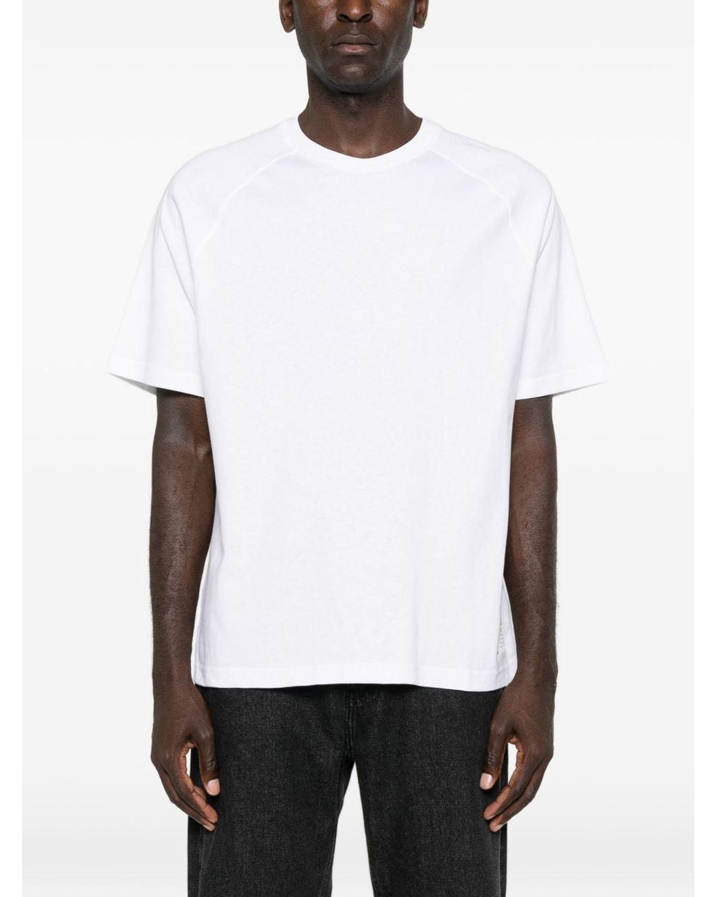 New Balance White Logo Cotton T Shirt