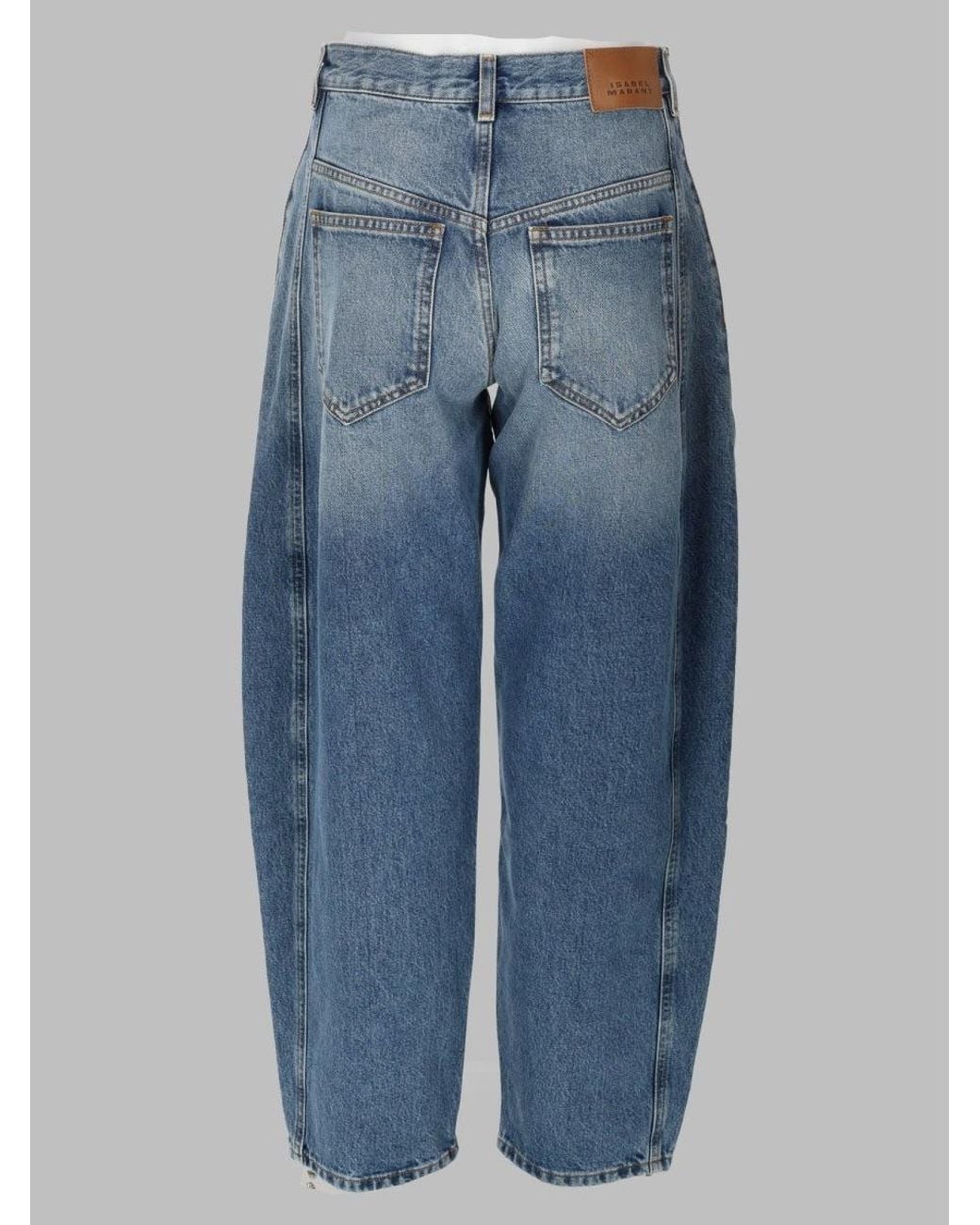 Isabel Marant Blue Relaxed Tapered-Leg Denim Jeans