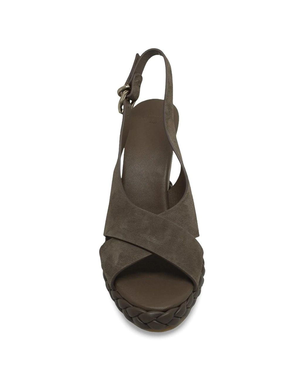 Castaner Brown Braided Wedge-Heel Sandals