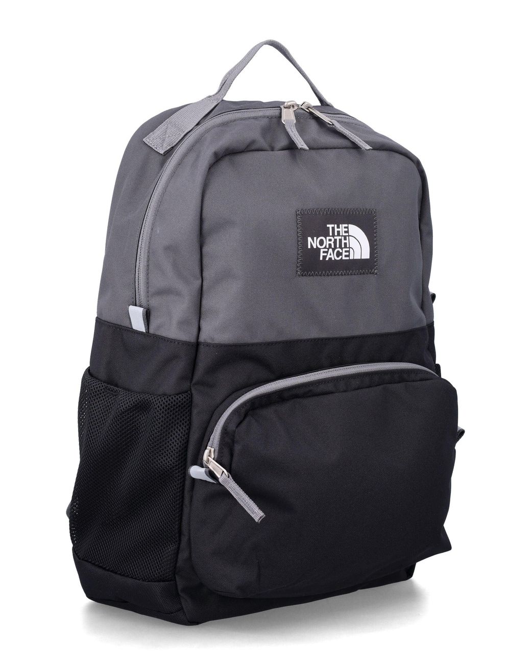 The North Face Gray Kids Backpack With Front Zip Pocket