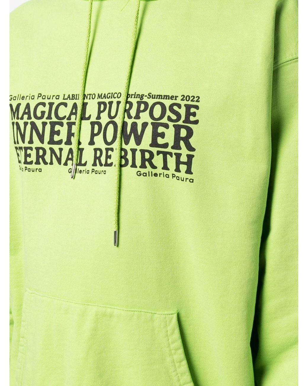 Paura Akim Hoodie mit grafischem Print in Green für Herren