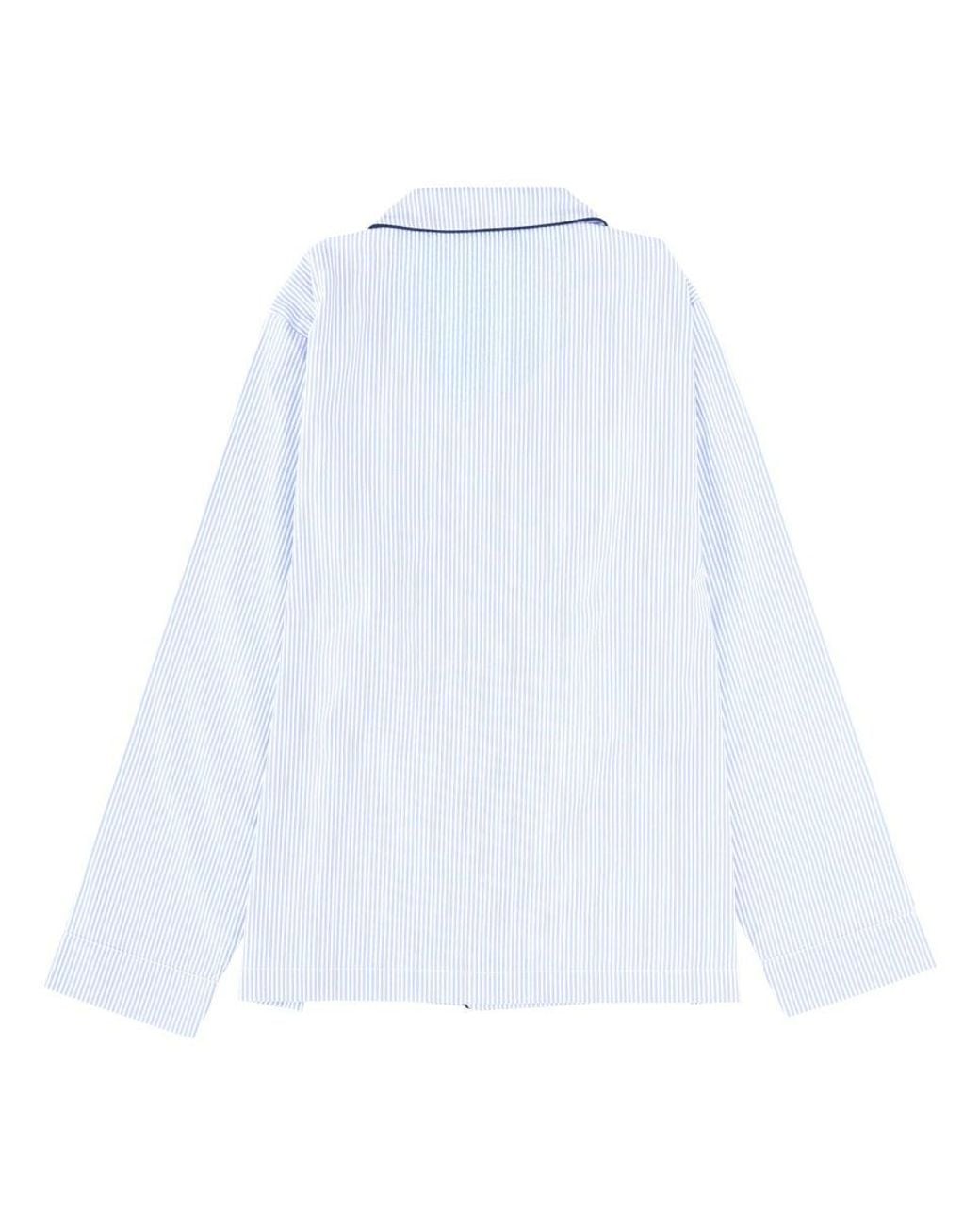 SPORTY&RICH Blue Pajama Shirt