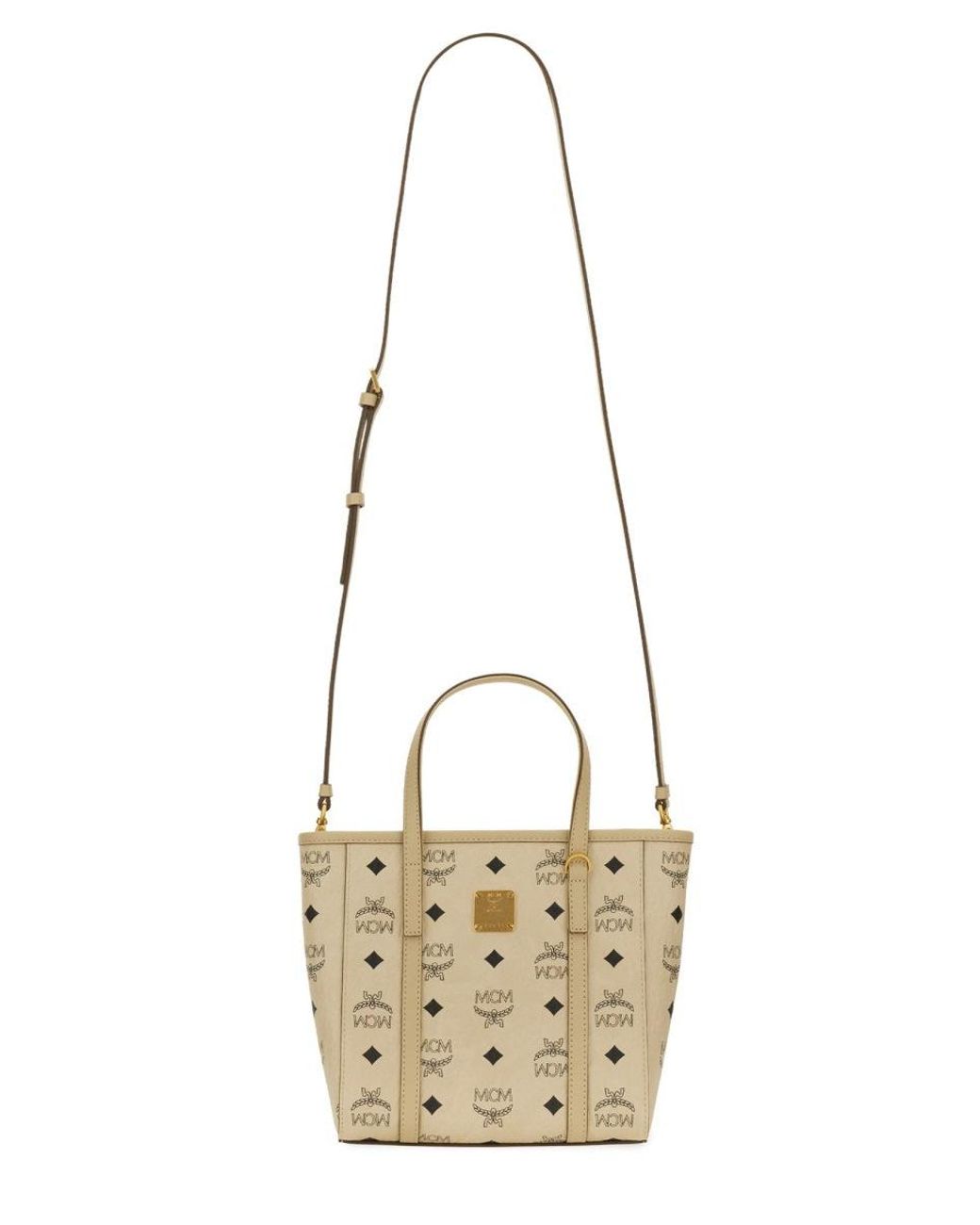 MCM Natural Printed Canvas Mini Tony Handbag