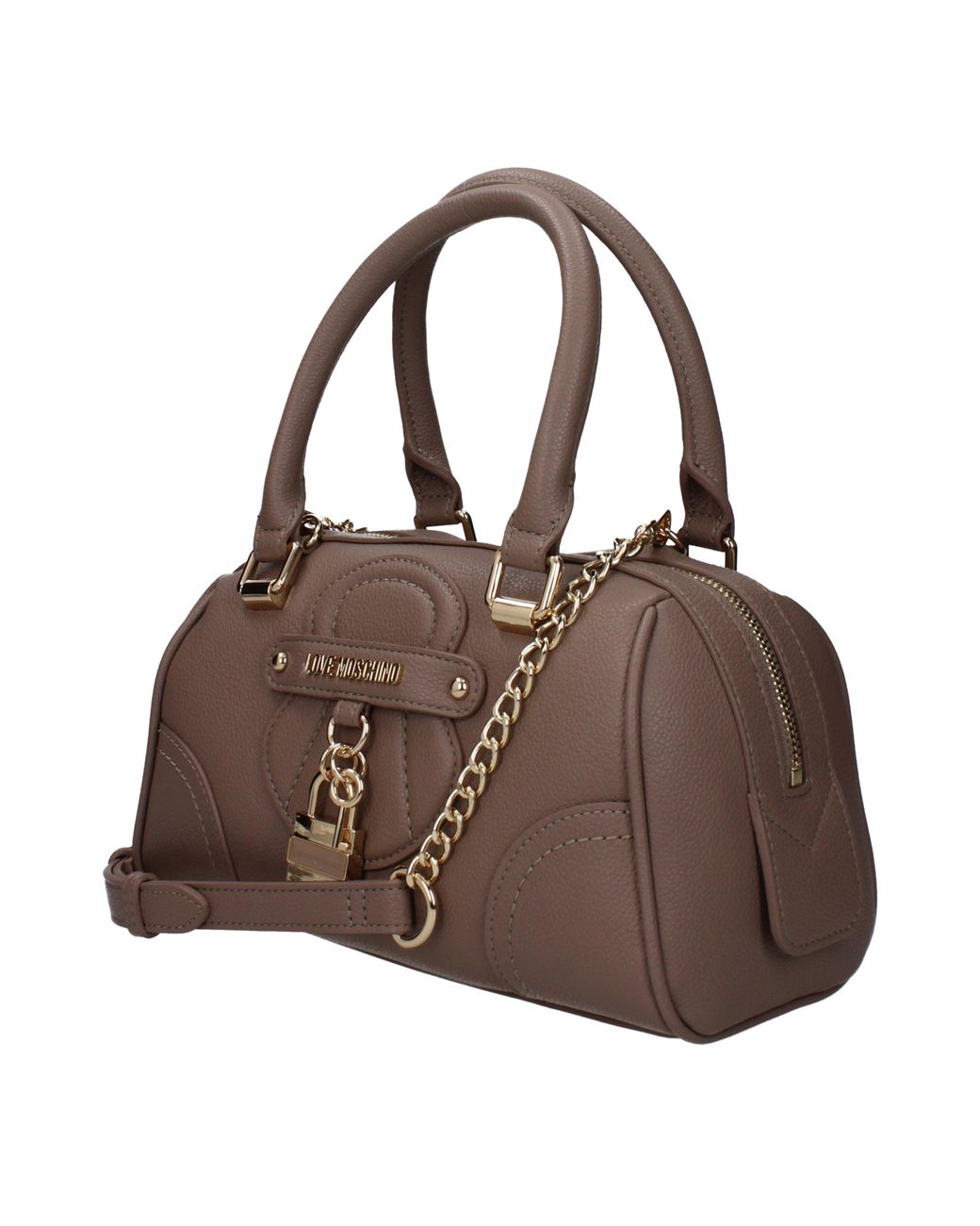 Love Moschino Brown Borse A Mano Donna Poliuretano Grigio/Tortora