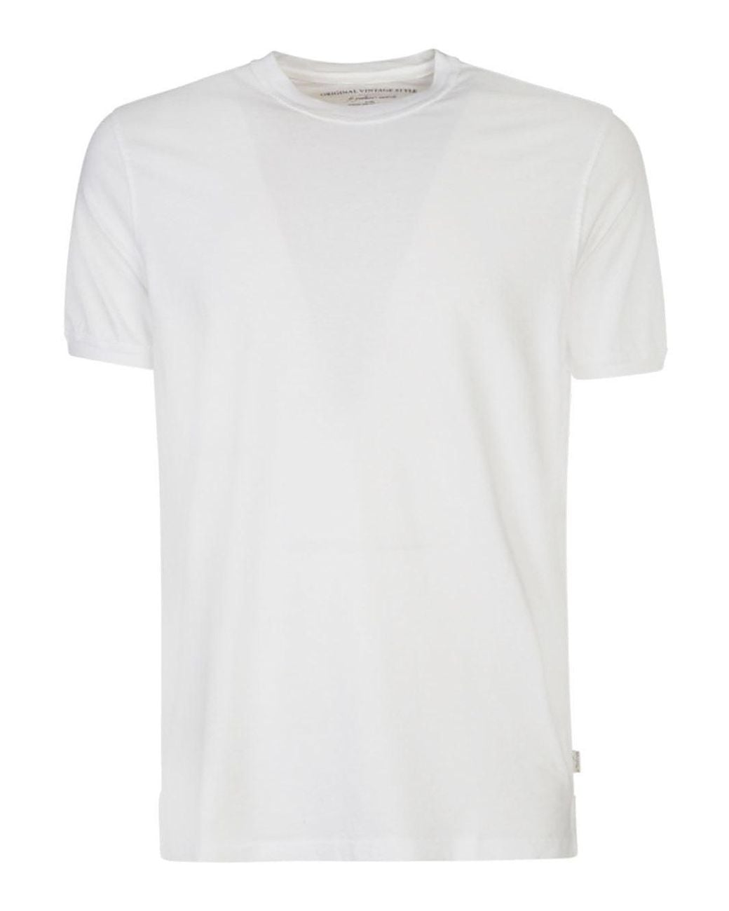 Original Vintage White Cotton Piquet T Shirt for men