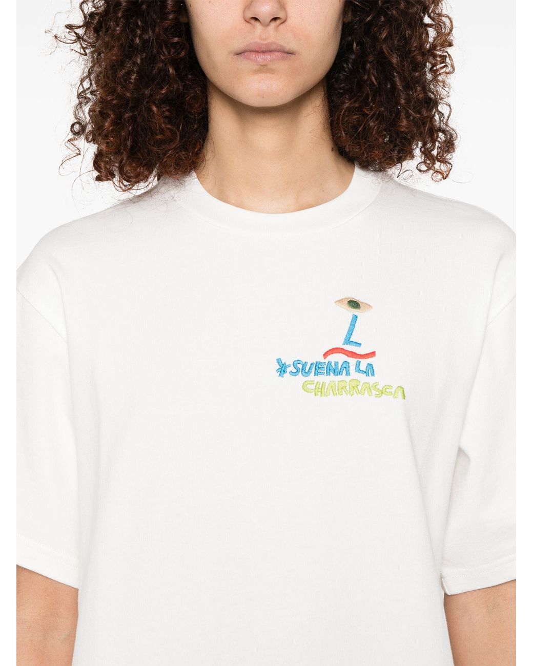 ALÉMAIS White Nadia Embroidered Tee