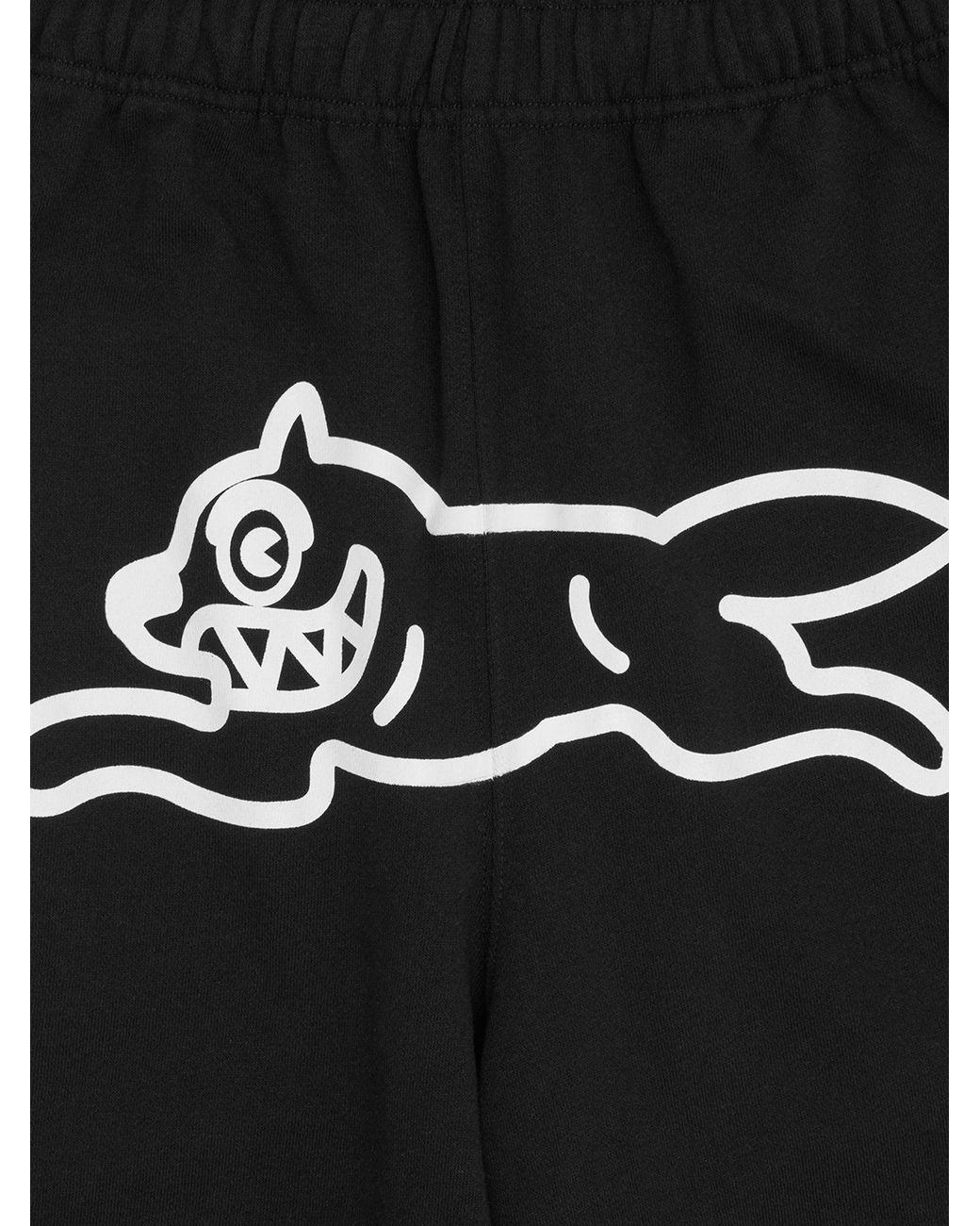 ICECREAM Black Cotton Pants With Logo for men