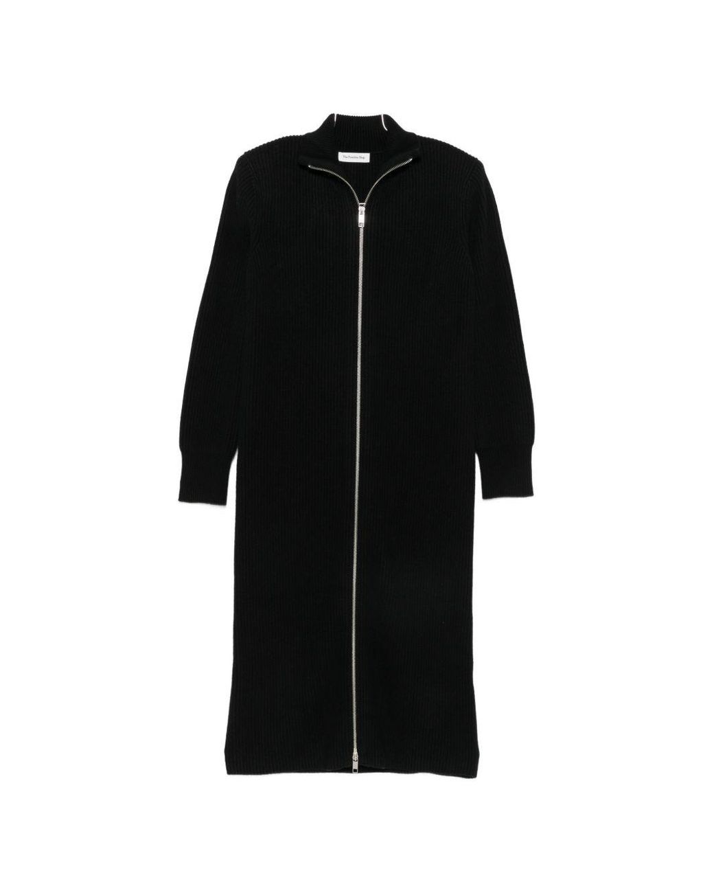 Frankie Shop Black Nolia Wool Long Cardigan Dress