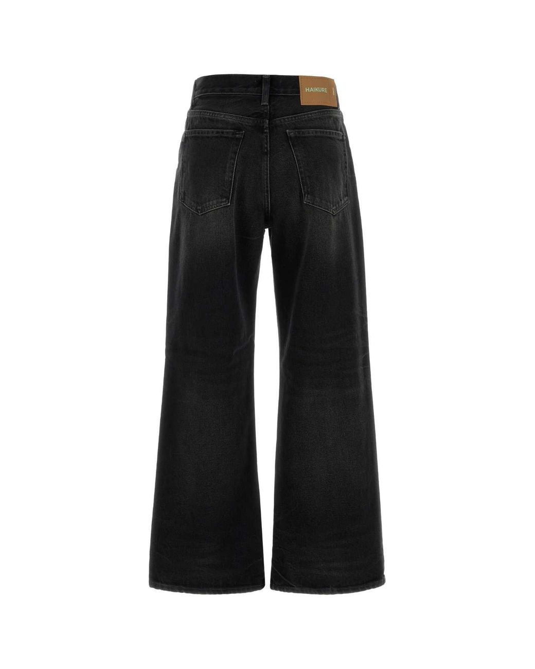 Haikure Black Bethany Wide-Leg Denim Jeans For