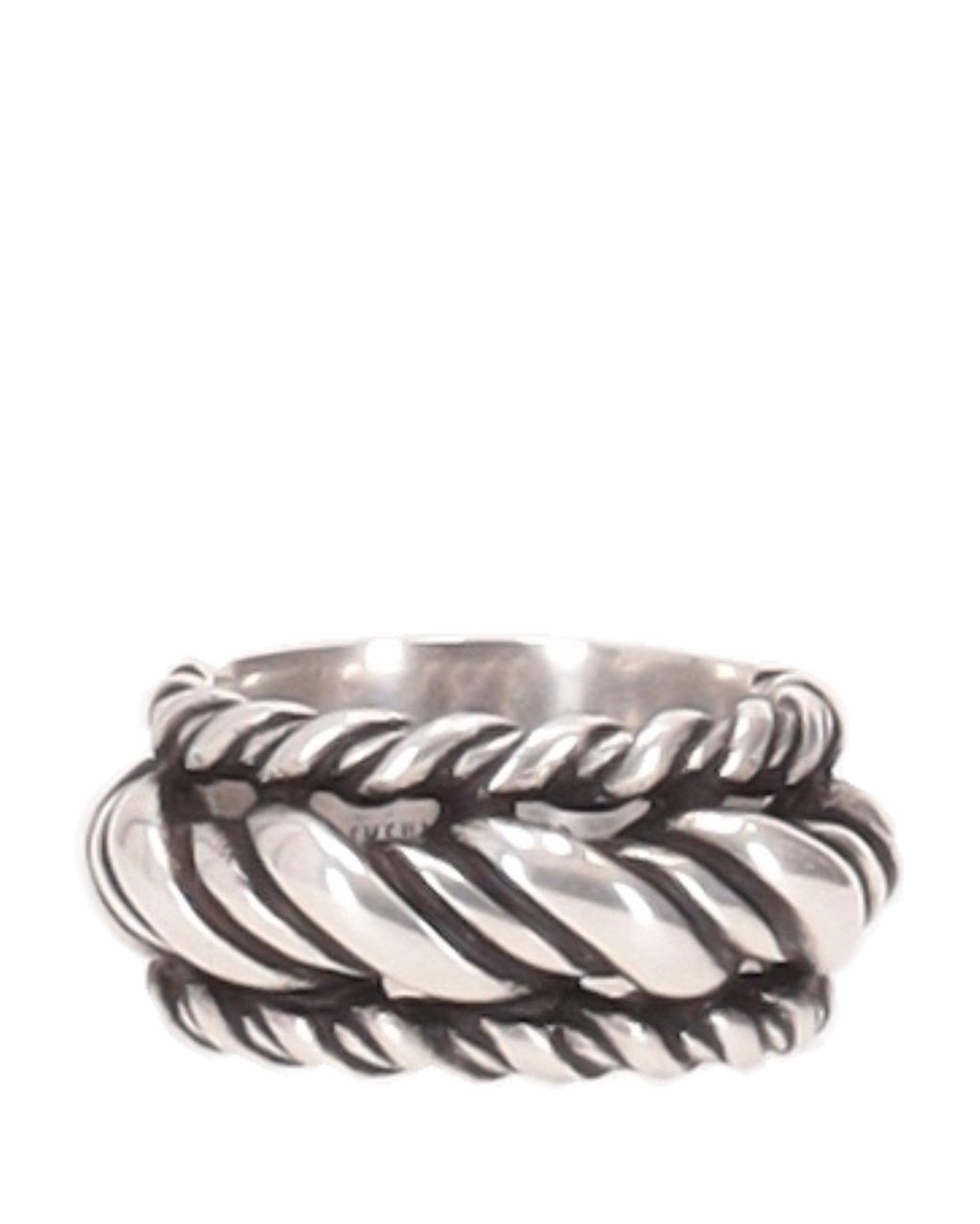 Ann Demeulemeester White Reau Twisted Triple Ring